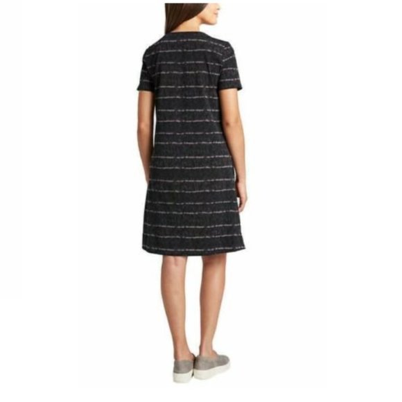 NWT Ellen Tracy Women's V-Notch Black With Gray Contrast Dress Size M $60 X053 - Picture 3 of 3